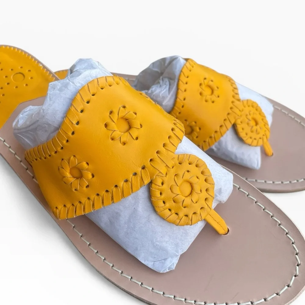 Jack Rogers Jacks Flat Sandal, Mango, Size 9.5,‎ NIB
